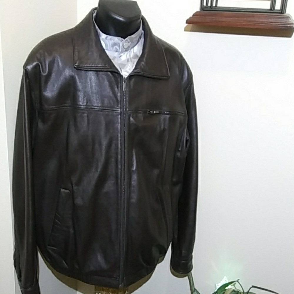 Brandini dark brown, lamb leather jacket